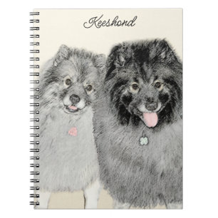 Keeshond Graphics Keeshond Mama and Son Notizblock