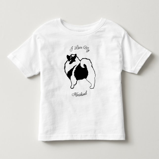 Keeshond Graphics - Niedlich Original Dog Art Todd Kleinkind T-shirt (Vorderseite)
