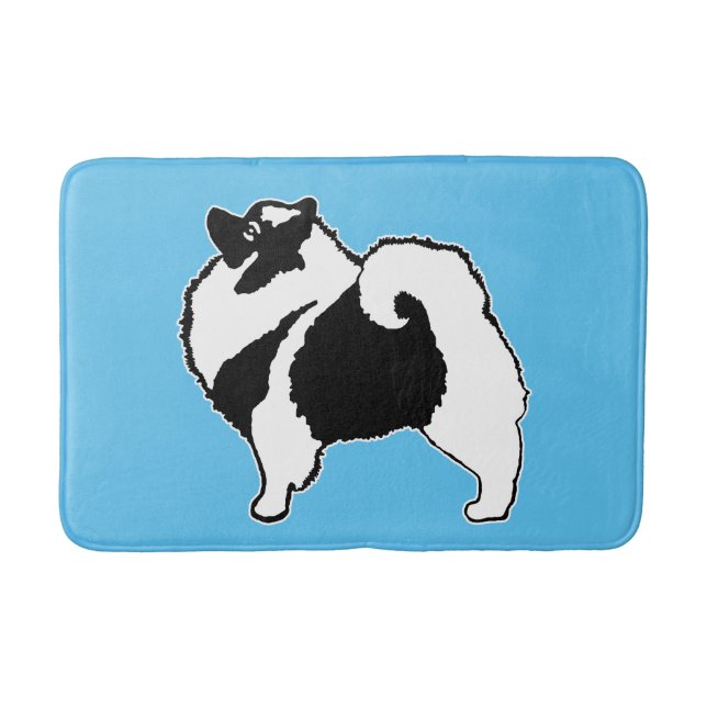 Keeshond Graphics - Niedliche Original Dog Art Badematte (Vorderseite)