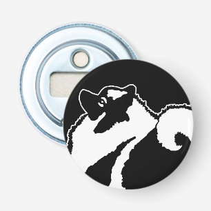 Keeshond Graphics - Niedliche Original Dog Art Flaschenöffner