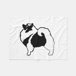 Keeshond Graphics - Niedliche Original Dog Art Fleecedecke