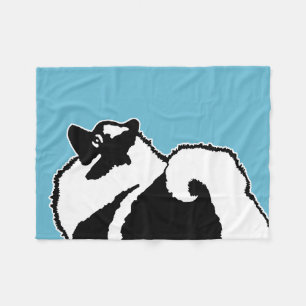 Keeshond Graphics - Niedliche Original Dog Art Fleecedecke