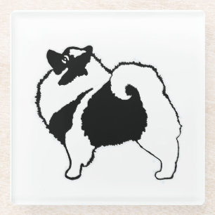 Keeshond Graphics - Niedliche Original Dog Art Glasuntersetzer