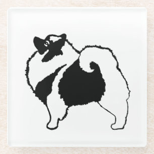 Keeshond Graphics - Niedliche Original Dog Art Glasuntersetzer