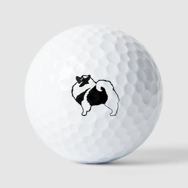 Keeshond Graphics - Niedliche Original Dog Art Golfball (Vorderseite)
