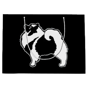 Keeshond Graphics - Niedliche Original Dog Art Große Geschenktüte