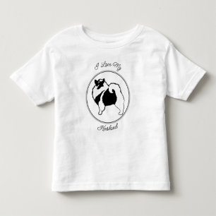 Keeshond Graphics - Niedliche Original Dog Art Kleinkind T-shirt