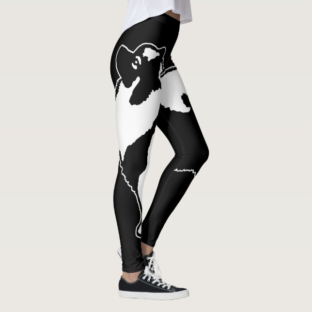 Keeshond Graphics - Niedliche Original Dog Art Leggings (Rechts)