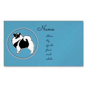 Keeshond Graphics - Niedliche Original Dog Art Magnetische Visitenkarte