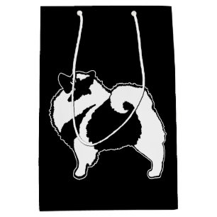 Keeshond Graphics - Niedliche Original Dog Art Mittlere Geschenktüte