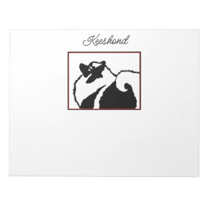 Keeshond Graphics - Niedliche Original Dog Art Notizblock