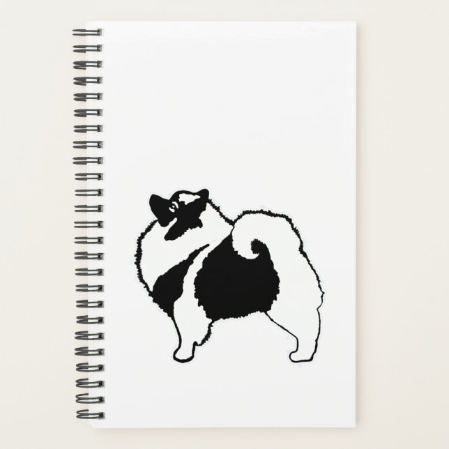 Keeshond Graphics - Niedliche Original Dog Art Planer (Vorderseite)
