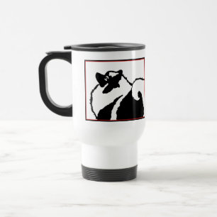Keeshond Graphics - Niedliche Original Dog Art Reisebecher