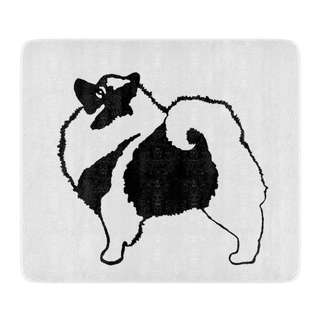 Keeshond Graphics - Niedliche Original Dog Art Schneidebrett (Vorderseite)