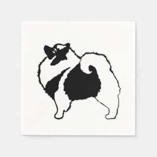 Keeshond Graphics - Niedliche Original Dog Art Serviette