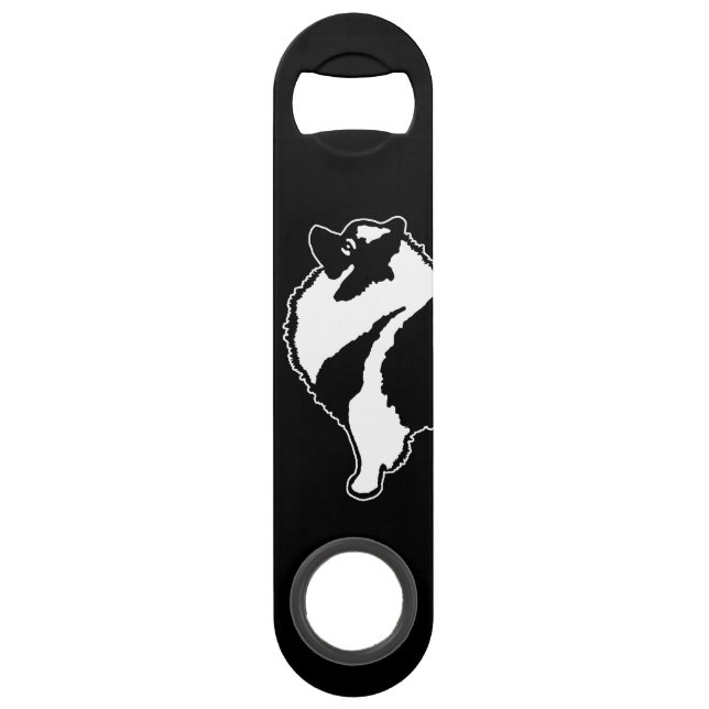Keeshond Graphics - Niedliche Original Dog Art Speed Flaschenöffner (Rückseite)
