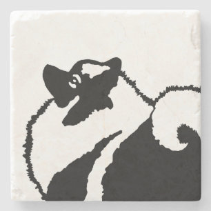 Keeshond Graphics - Niedliche Original Dog Art Steinuntersetzer