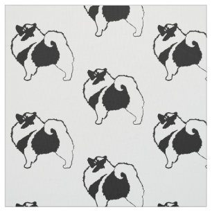 Keeshond Graphics - Niedliche Original Dog Art Stoff