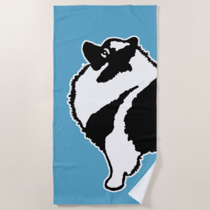Keeshond Graphics - Niedliche Original Dog Art Strandtuch