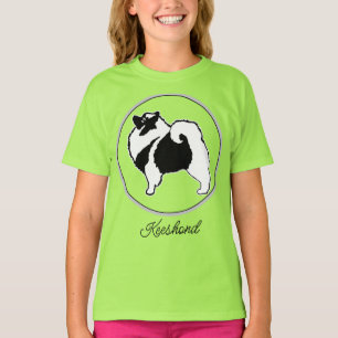 Keeshond Graphics - Niedliche Original Dog Art T-Shirt