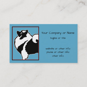 Keeshond Graphics - Niedliche Original Dog Art Visitenkarte