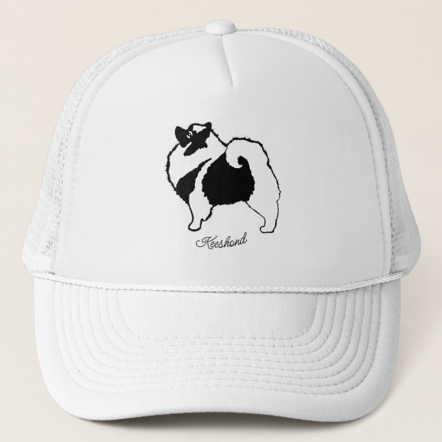 Keeshond Graphics - Niedlicher Original Dog Art Tr Truckerkappe (Vorderseite)