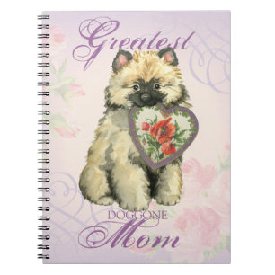 Keeshond Heart Mama Notizblock