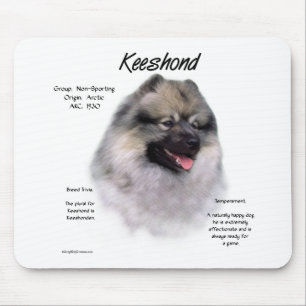 Keeshond History Design Mousepad