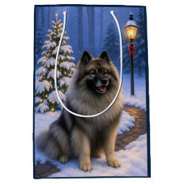 Keeshond Holiday  Mittlere Geschenktüte