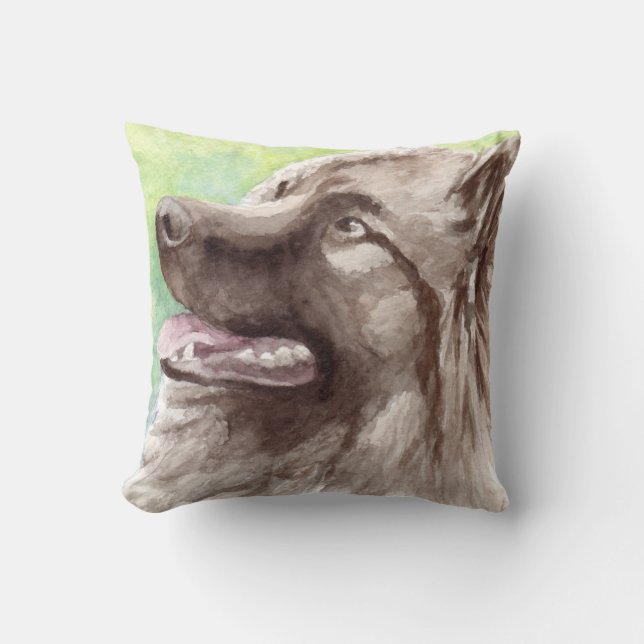 Keeshond-Hundegeschenke Kissen (Vorderseite)