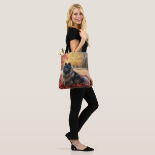 Keeshond im Herbst Leaves Fall Inspiriert Tasche