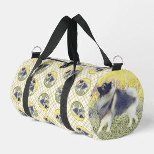 Keeshond in Aspen Malerei Niedliche Original Hunde Duffle Bag