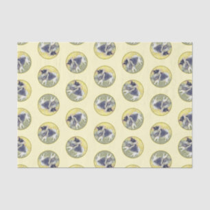 Keeshond in Aspen Malerei Niedliche Original Hunde Seidenpapier