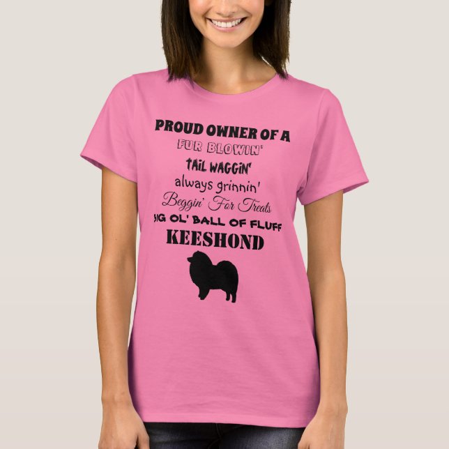 KEESHOND-INHABER T-Shirt (Vorderseite)