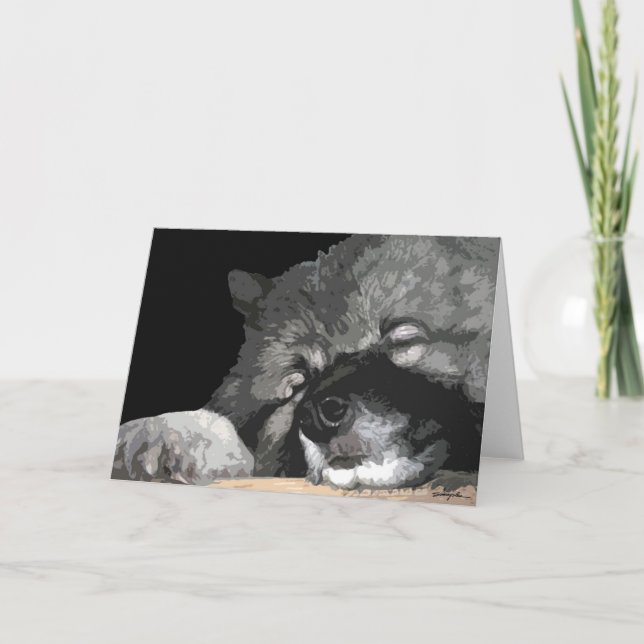 Keeshond irgendeine Gelegenheitsgrußkarte Karte (Vorderseite)