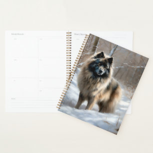 Keeshond Lass es schneien Weihnachten Planer