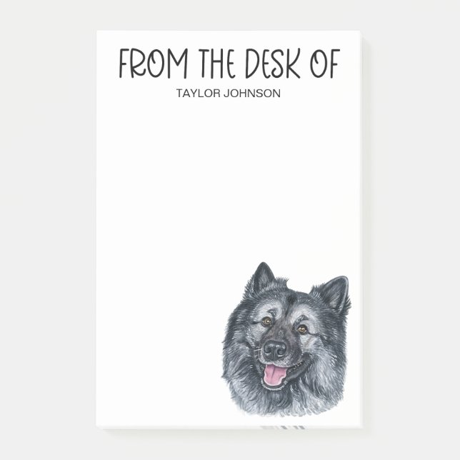 Keeshond Lover Post-it-Hinweise Post-it Klebezettel (Vorderseite)