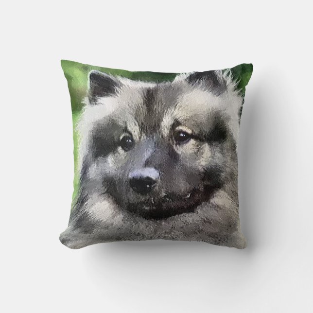 Keeshond Lovers Kunstgeschenke Kissen (Vorderseite)