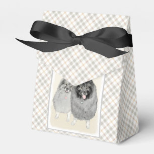 Keeshond Mama and Son Painting - Originelle Hundek Geschenkschachtel