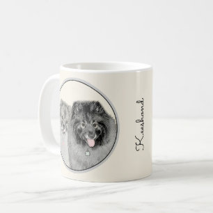 Keeshond Mama and Son Painting - Originelle Hundek Kaffeetasse