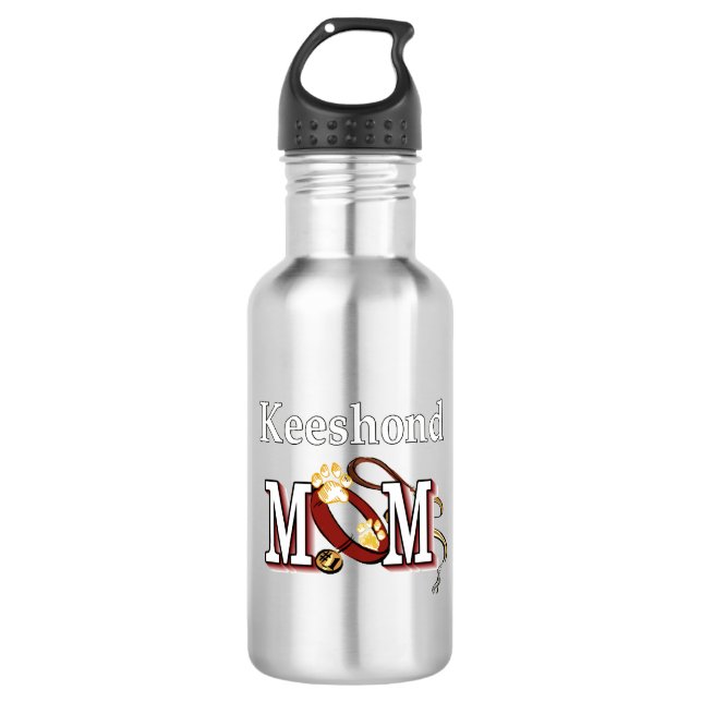 Keeshond-Mama Trinkflasche (Vorderseite)