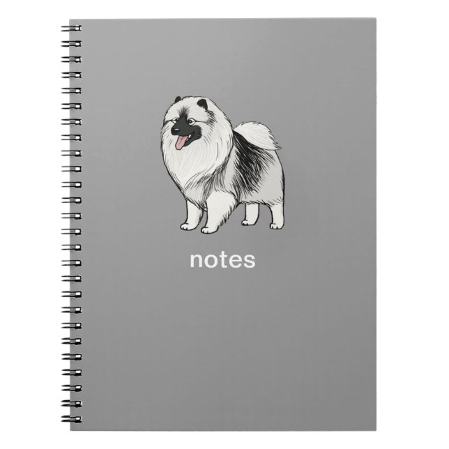 Keeshond mit kundenspezifischem Text Notizblock (Vorderseite)