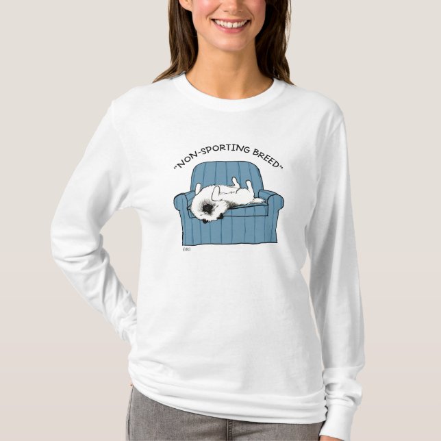 Keeshond "Nicht-Sportliche Zucht " T-Shirt (Vorderseite)