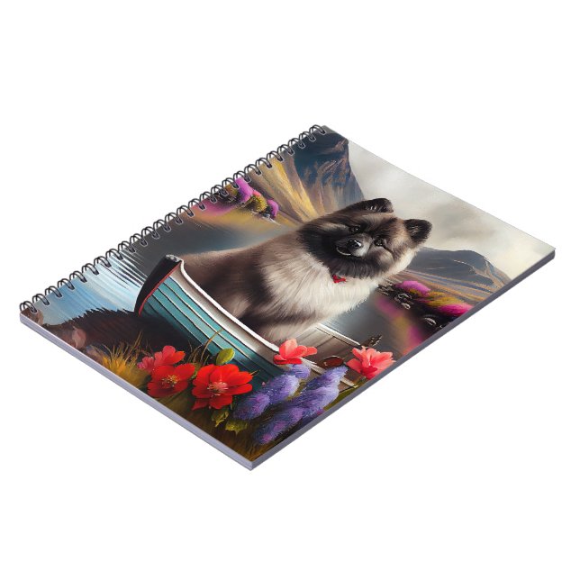 Keeshond on a Paddle: Ein Landschaftliches Abenteu Notizblock (Linke Seite)