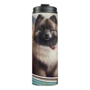 Keeshond on a Paddle: Ein Landschaftliches Abenteu Thermosbecher