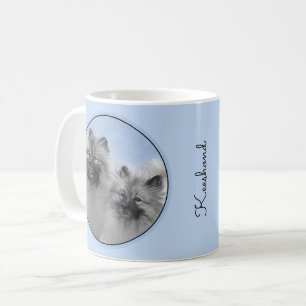 Keeshond Pair of Kees Painting Original Animal Art Kaffeetasse