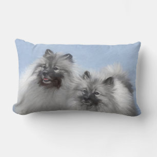 Keeshond Pair of Kees Painting Original Animal Art Lendenkissen