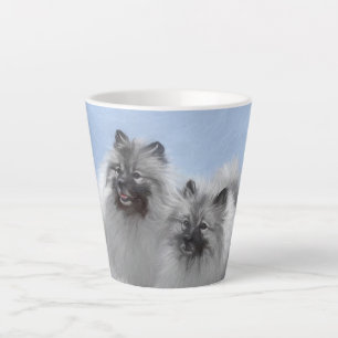 Keeshond Pair of Kees Painting Original Animal Art Milchtasse