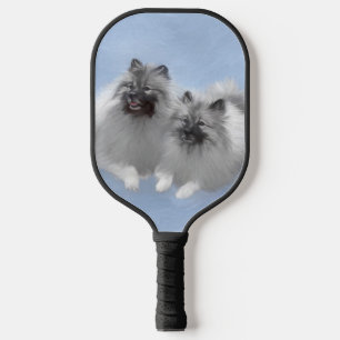 Keeshond Pair of Kees Painting Original Animal Art Pickleball Schläger