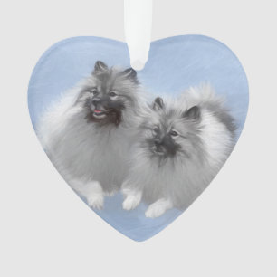 Keeshond Paire de Kees Peinture Art animal origina